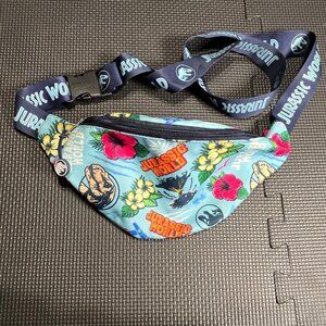 Jurassic World Floral Pattern Fanny Pack With Adjustable Strap Universal Studios